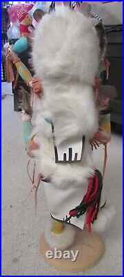 Native American Navajo Indian Hand Crafted Dancing Warrior Kachina Doll