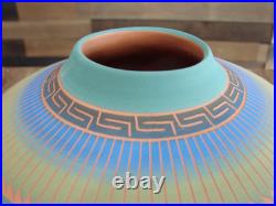 Native American Navajo Indian Hand Etched & Hand Painted Pottery Etsitty