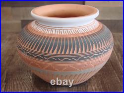 Native American Navajo Indian Hand Etched & Hand Painted Pottery M. Charlie Native American Navajo Indian Hand Etched & Hand Painted Pottery M. Charlie