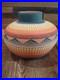 Native American Navajo Indian Hand Etched & Hand Painted Pottery M. Charlie