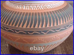 Native American Navajo Indian Hand Etched & Hand Painted Pottery M. Charlie Native American Navajo Indian Hand Etched & Hand Painted Pottery M. Charlie