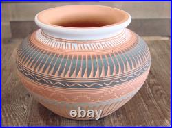 Native American Navajo Indian Hand Etched & Hand Painted Pottery M. Charlie Native American Navajo Indian Hand Etched & Hand Painted Pottery M. Charlie
