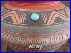 Native American Navajo Indian Hand Etched & Hand Painted Pottery Valencia Native American Navajo Indian Hand Etched & Hand Painted Pottery Valencia