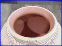 Native American Navajo Indian Hand Etched & Hand Painted Pottery Valencia
