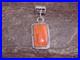 Native American Navajo Indian Sterling Silver & Spiny Oyster Pendant by Yazzie