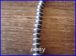 Native American Navajo Pearl Sterling Silver Saucer Bead 18 Necklace Jake