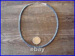 Native American Navajo Pearl Sterling Silver Saucer Bead 18 Necklace Jake