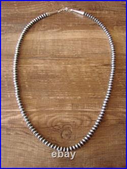 Native American Navajo Pearl Sterling Silver Saucer Bead 22 Necklace Jake