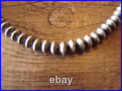 Native American Navajo Pearl Sterling Silver Saucer Bead 22 Necklace Jake