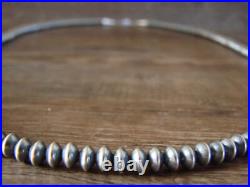 Native American Navajo Pearl Sterling Silver Saucer Bead 28 Necklace Doree
