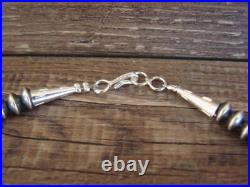 Native American Navajo Pearl Sterling Silver Saucer Bead 28 Necklace Doree