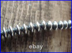 Native American Navajo Pearl Sterling Silver Saucer Bead 28 Necklace Doree