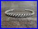 Native American Navajo Twisted Sterling Silver Bracelet by Tahe