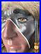 Native American Navajo Warrior Large Spirit Mask Wall Hanging Unsigned Glass Eye