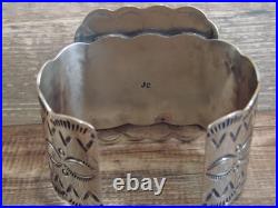 Native American Nickel Silver & Turquoise Bracelet by Cleveland