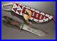 Native American Old Antique Style Indian Beads Knife Cover Leather Knife Sheath
