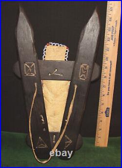 Native American Plains Indian Beaded Leather Doll Cradleboard, Cradle Board