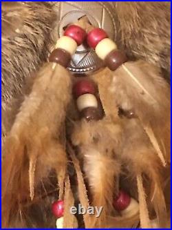 Native American Plains Indian Dreamcatcher Sioux Cherokee Chippewa 26w 56L