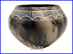 Native American Pottery Acoma Indian Horse Hair Southwest Home Decor Yellowcorn
