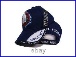 Native American Pride Indian Blue Shadow Baseball Style Ball Cap Hat (RAM)