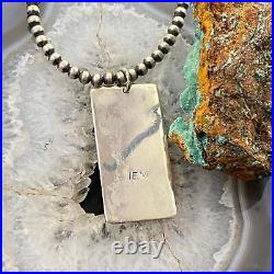 Native American Signed Silver Turquoise with Texture Unisex Pendant