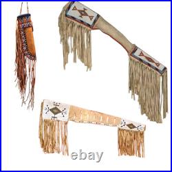 Native American Sioux Handmade Knife Sheath Indian Beaded Cover Native American Sioux Handmade Knife Sheath Indian Beaded Cover