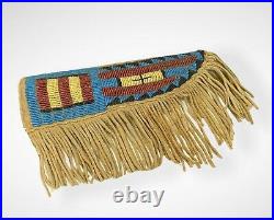 Native American Sioux Style Indian Beaded Cover Suede Leather Knife Sheath S801