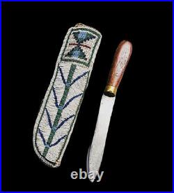 Native American Sioux Style Indian Beaded Leather Knife Sheath S803