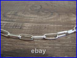 Native American Sterling Silver 16 Link Chain Link Necklace Yazzie