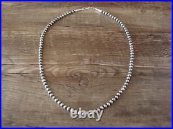 Native American Sterling Silver 20 Navajo Pearl Necklace by I. John