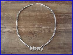 Native American Sterling Silver 20 Navajo Pearl Necklace by I. John