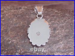 Native American Sterling Silver & Kingman Turquoise Pendant Benally