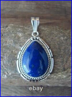 Native American Sterling Silver Lapis Pendant Samuel Yellowhair