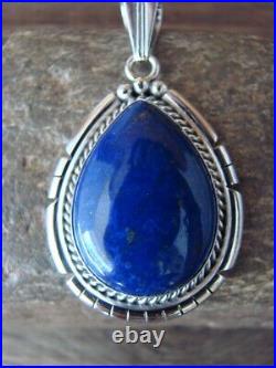 Native American Sterling Silver Lapis Pendant Samuel Yellowhair