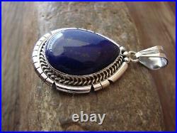 Native American Sterling Silver Lapis Pendant Samuel Yellowhair