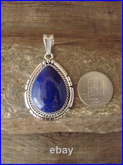 Native American Sterling Silver Lapis Pendant Samuel Yellowhair