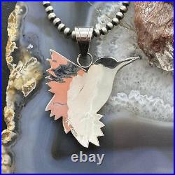 Native American Sterling Silver Overlay Hummingbird Unisex Pendant #2