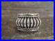 Native American Sterling Silver Ribbed Melon Ring by Thomas Charley Size 8