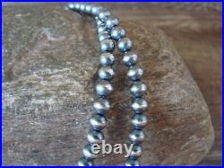 Native American Sterling Silver Round Navajo Pearl 35 Necklace by I. John