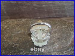 Native American Sterling Silver & Sonoran Turquoise Ring by Benally Size 9