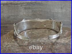 Native American Sterling Silver & Turquoise Howling Lobo Wolf Bracelet Yazzie