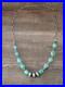 Native American Sterling Silver Turquoise & Navajo Pearl 28 Necklace by John