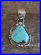 Native American Sterling Silver & Turquoise Pendant Cleveland
