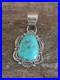 Native American Sterling Silver & Turquoise Pendant Cleveland