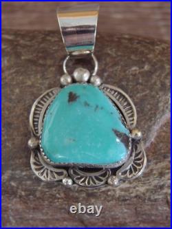 Native American Sterling Silver & Turquoise Pendant Cleveland