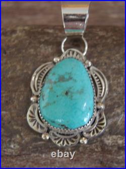 Native American Sterling Silver & Turquoise Pendant Cleveland