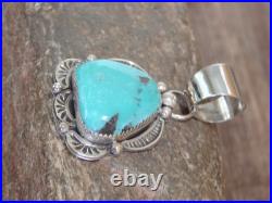 Native American Sterling Silver & Turquoise Pendant Cleveland