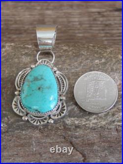 Native American Sterling Silver & Turquoise Pendant Cleveland
