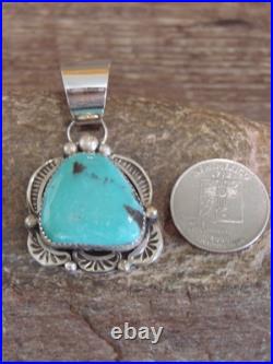 Native American Sterling Silver & Turquoise Pendant Cleveland