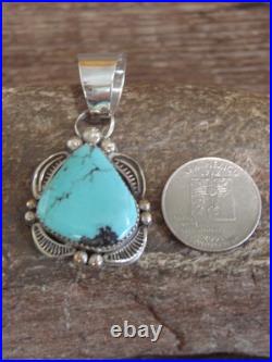Native American Sterling Silver & Turquoise Pendant Cleveland